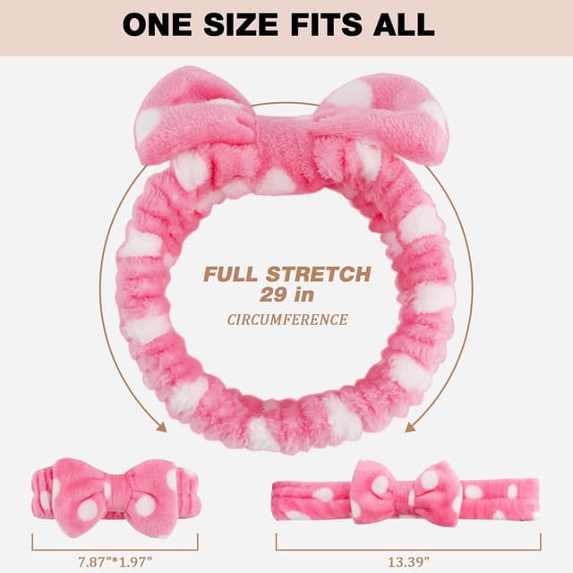 Detalle 2 de YOOVR 8-Piece Spa Headband Set (Microfiber, Elastic) for Face Washing & Skincare