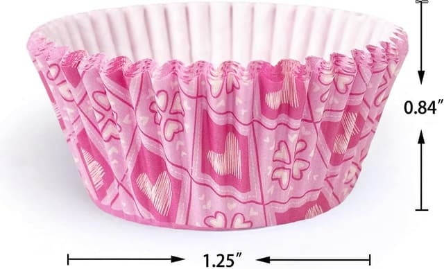 Detalle 2 de qiqee Valentine Cupcake Liners 300PCS Mini 🎂
