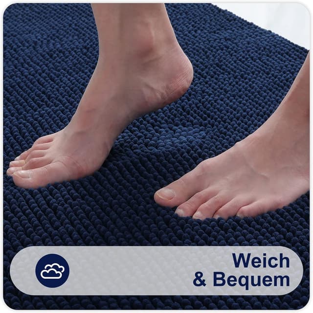 Detalle 2 de Homaxy Chenille Badematte mit 50x80 cm