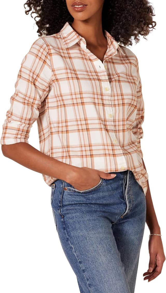 Thumbnail 4 de Chemise flanelle à carreaux femme Amazon Essentials