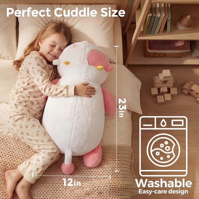 Detalle de Mewaii Weighted Stuffed Animal Plush Weighted Strawberry Cow (23 inch)