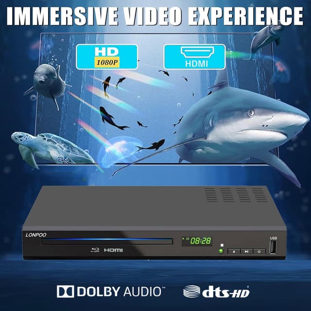 Thumbnail 2 de Blu-ray Player für Fernseher 1080p HD mit USB ⌚?