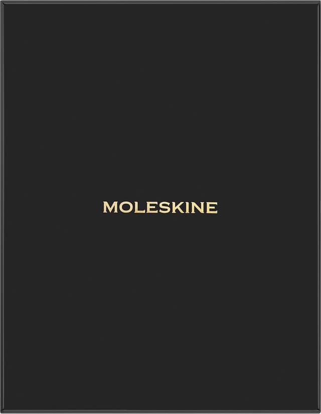 Detalle 2 de Moleskine Precious & Ethical Notizbuch (XL 19x25 cm) mit Geschenkbox, veganem Einband & Klettverschluss – Schwarz