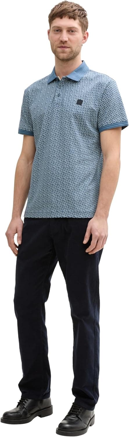 Detalle de TOM TAILOR 1045682 Polo da uomo in cotone elasticizzato con logo