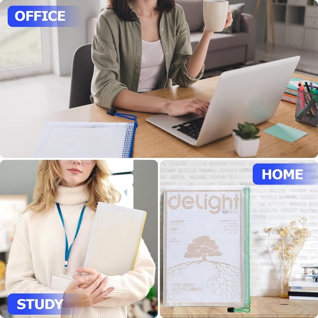 Detalle 2 de Carehabi Cartellina portadocumenti colorata A3 A4 A5 15 pezzi