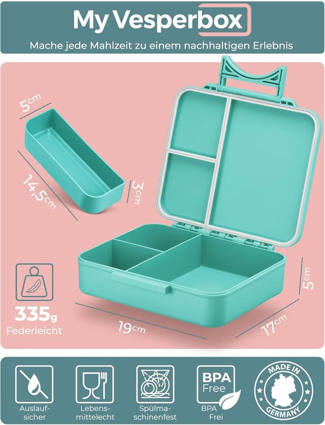 Detalle 2 de My Vesperbox Kinder-Brotdose mit Fächern Liv