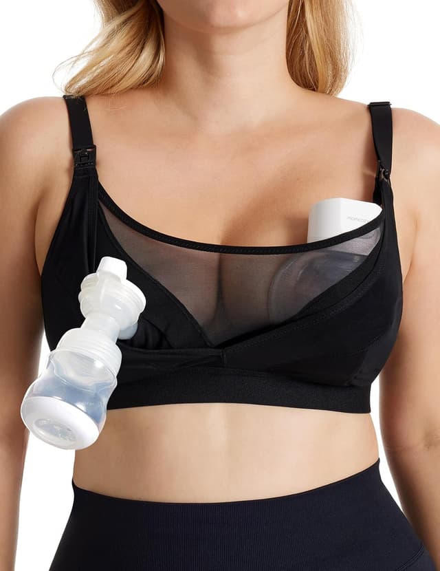 Detalle de momcozy Mesh Support Hands‑free Pumping Bra 36C–44G