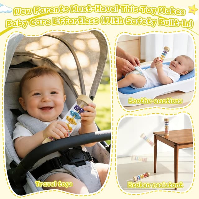 Thumbnail 5 de Wooden Baby Rattle Rain Stick 6–12 months