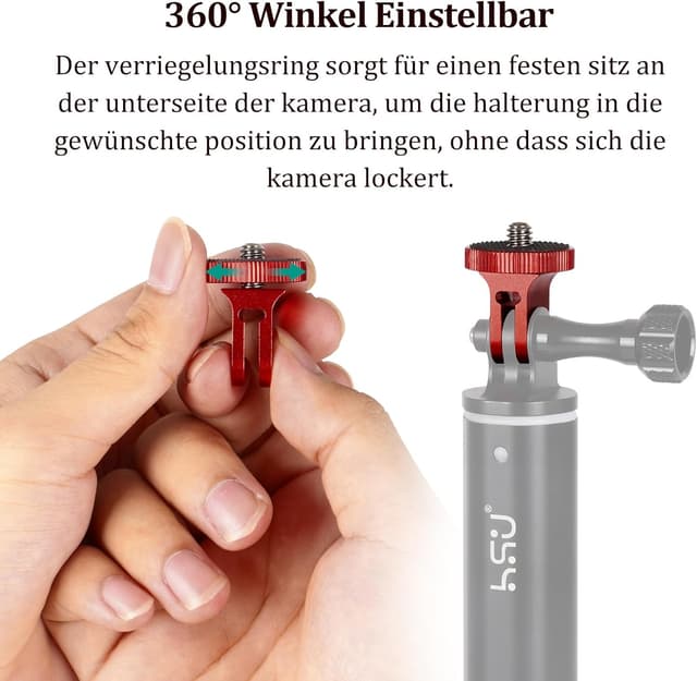 Detalle 2 de HSU Kamerahalterung 1/4 Zoll für Action-Cams