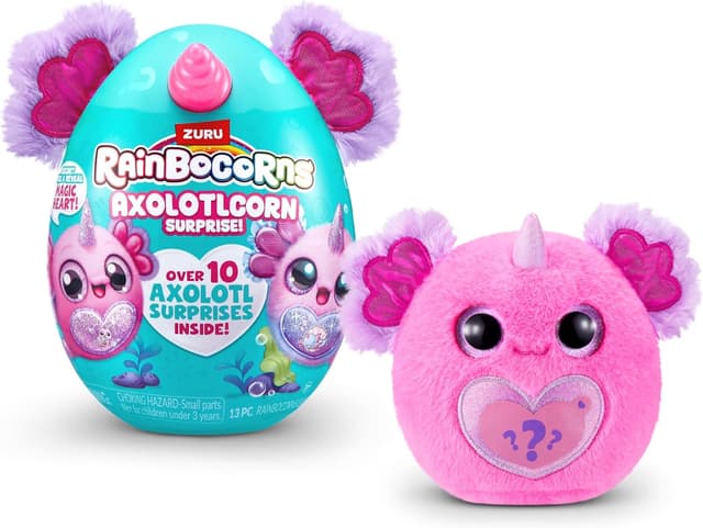 Detalle de Rainbocorns Axolotlcorn Surprise di ZURU (GILLDA) – peluche da collezione con uovo e 10 sorprese