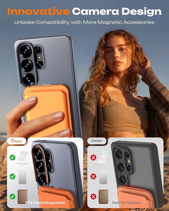 Thumbnail 5 de TOCOL Kickstand Magnetic Case for Galaxy S26 Ultra