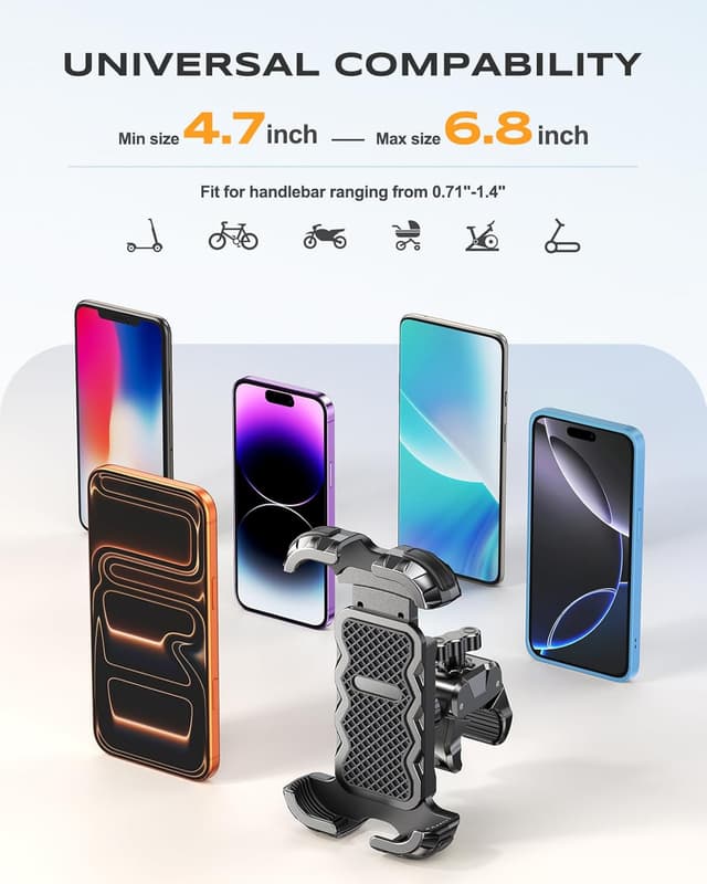 Detalle 2 de Babacom Bike Phone Holder 4.7-6.8 inch mount