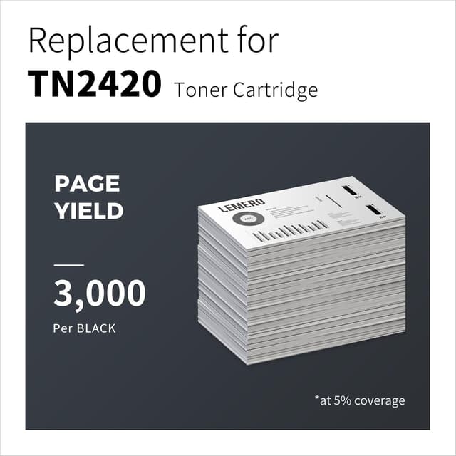 Detalle de Toner LEMERO pour Brother TN2420, 4 noirs ⚙