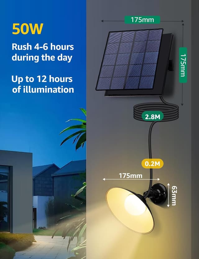 Detalle 2 de Aigostar Luce Solare 50W LED da esterno