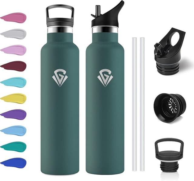 Detalle de Botella Agua Deporte 1 L acero inox, doble pared 🚰