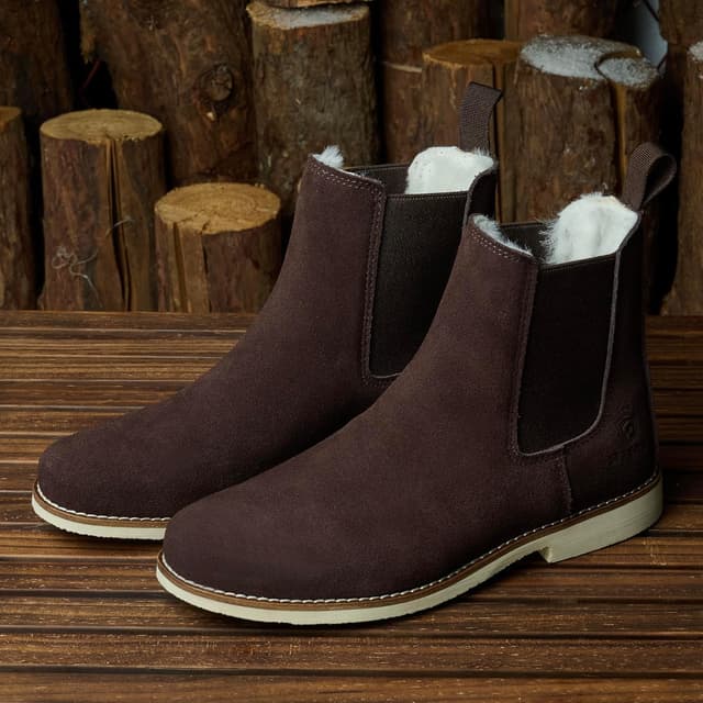 Detalle de SL-Saint Chelsea en cuir de vache fait main – bottes homme à enfiler
