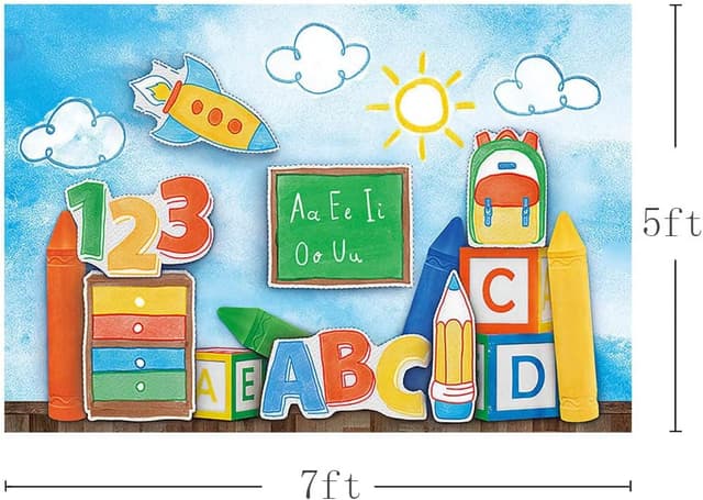 Thumbnail 2 de MEHOFOND 7x5ft Back To School Backdrop