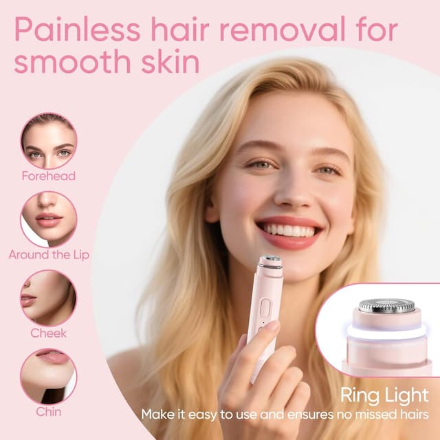 Detalle 1 de Vankoo 2-in-1 Facial Hair Remover Eyebrow Trimmer