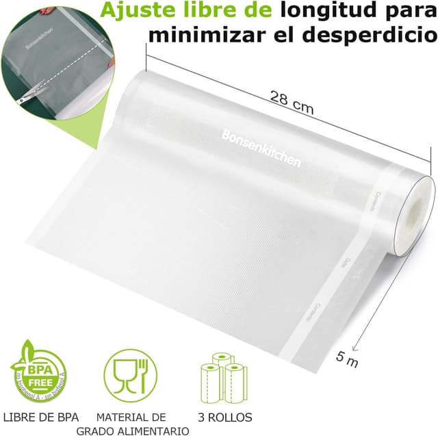 Thumbnail 3 de Bonsenkitchen VB41 28cm x 5m Bolsas envasar al vacío
