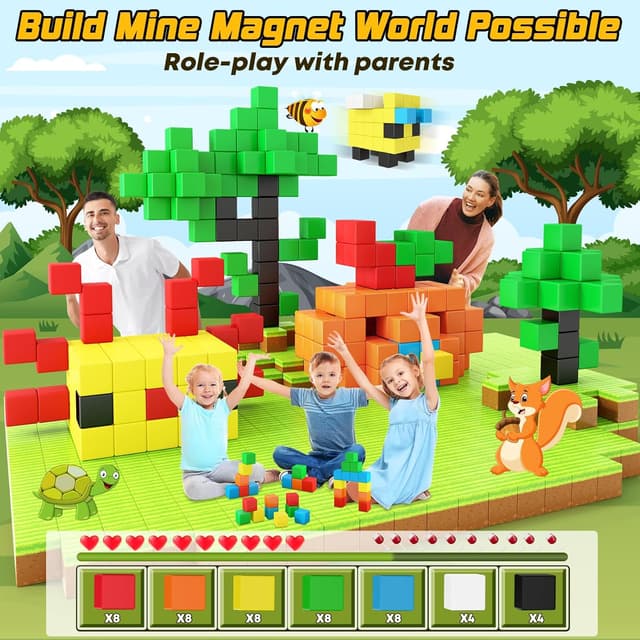 Thumbnail 5 de 48PCS Magnetic Blocks Large STEM Toy for Ages 3–6 🧩