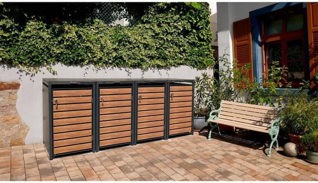 Detalle 2 de Metzler 4er Mülltonnenbox 240L, 240L