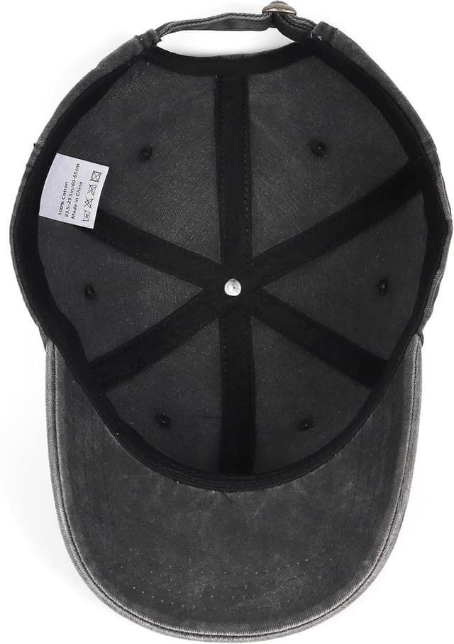Detalle 2 de Zylioo XL/XXL Washed Cotton Baseball Cap (Big Heads) – vintage-style running & outdoor cap