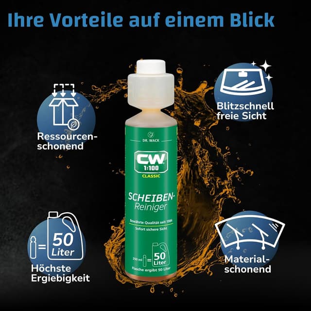 Thumbnail 3 de Dr. Wack CW1:100 Scheibenreiniger Classic 250 ml