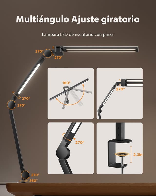 Thumbnail 4 de NGTeco Lámpara de Escritorio LED 39,3" con Control Remoto