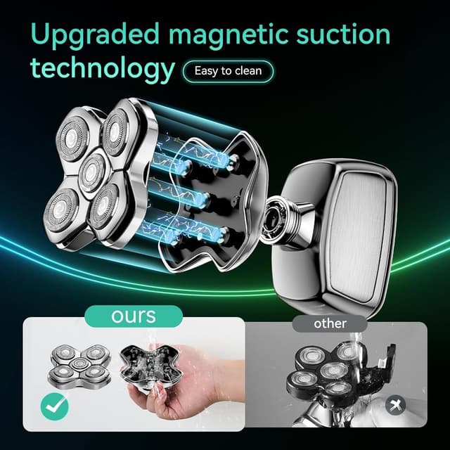 Thumbnail 2 de kensen Rasoio Testa Calva 5D impermeabile 0 mm Wet & Dry