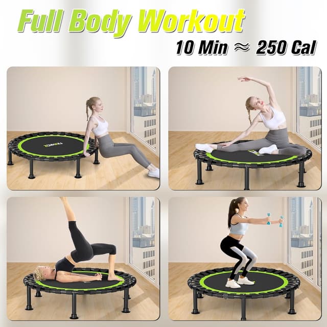 Thumbnail 6 de ZCMHAXJ Foldable Mini Trampoline (36/40/48 in) — 440 lbs indoor rebounder for adults & kids