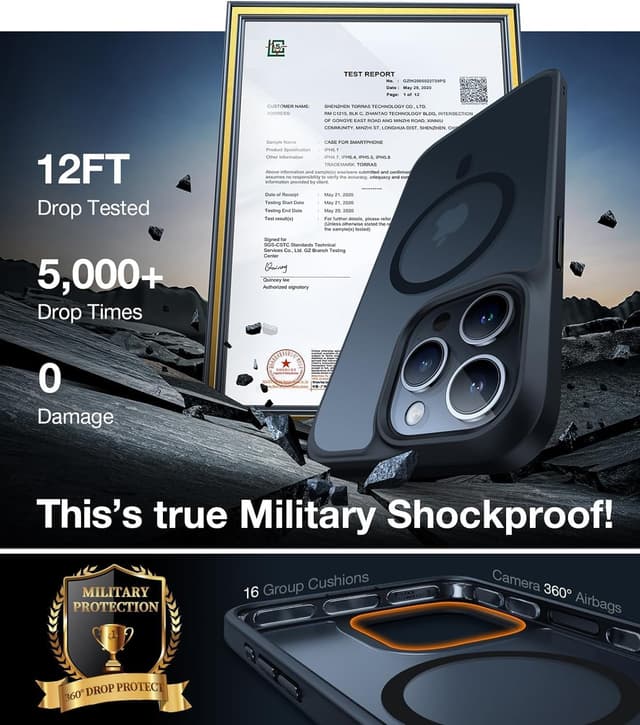 Detalle de TORRAS iPhone 14 Pro Max MagSafe case, 12ft shockproof