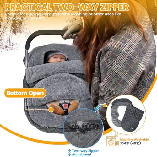 Thumbnail 3 de IvyWind Winter Car Seat Cover — Waterproof, Removable Zipper 🌧