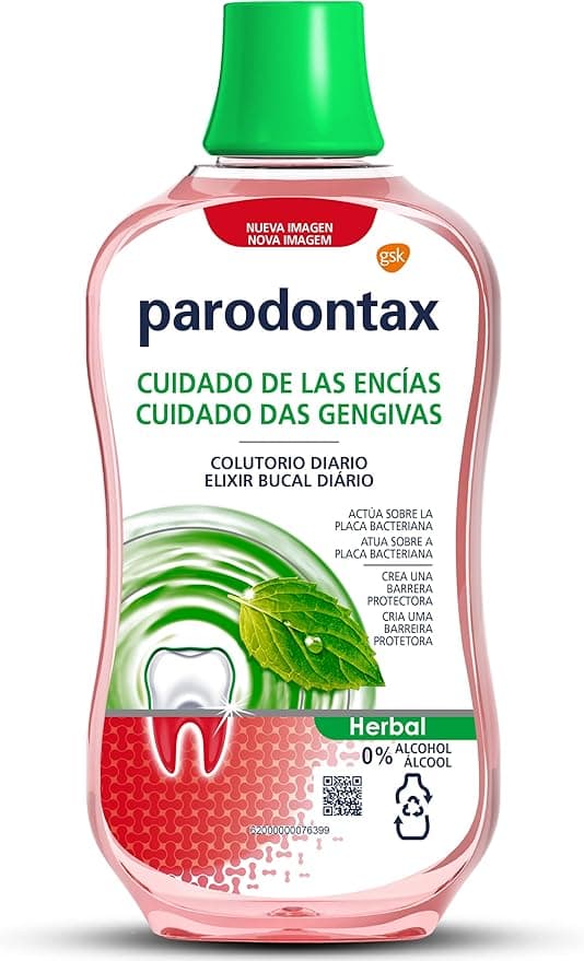 Imagen de Parodontax Herbal Enjuague Bucal Sin Alcohol 500 ml 🦷 en OfertitasTOP