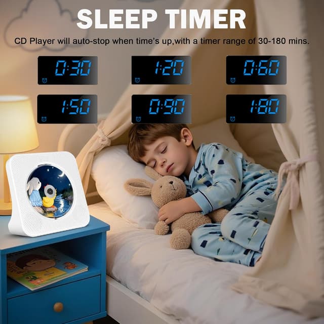 Thumbnail 5 de Reproductor CD Bluetooth con temporizador 70°