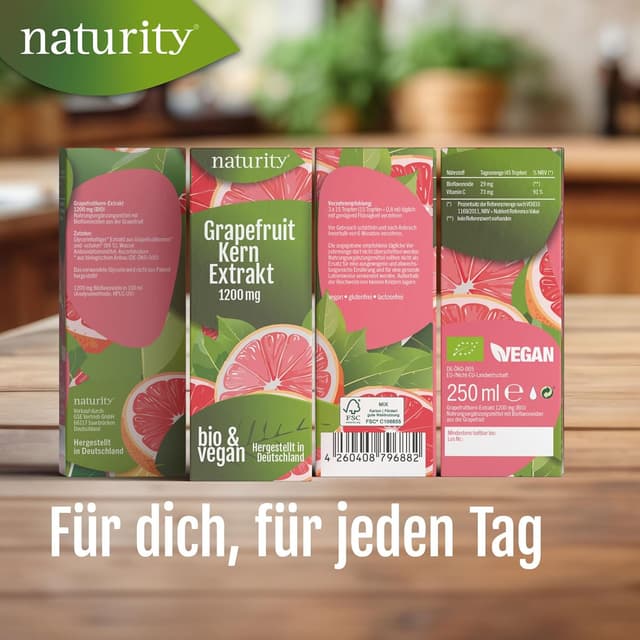 Thumbnail 6 de Bio Grapefruitkernextrakt (1200 mg Bioflavonoide/250 ml) – vegan, zertifizierte Bio-Qualität, in Deutschland hergestellt
