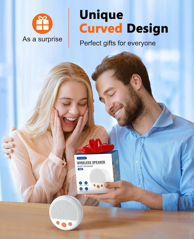 Detalle de Kunodi Shower Speaker (White) – Bluetooth waterproof portable speaker with suction cup and lanyard