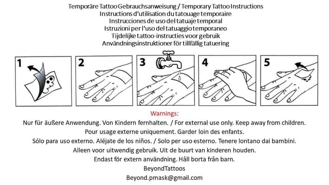 Imagen de Totenkopf Rosen Tattoo temporär 19x14 cm en OfertitasTOP