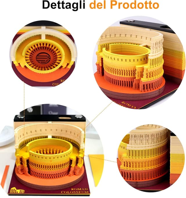 Detalle 2 de Calendario 3D 2026 Colosseo 230 g/m²