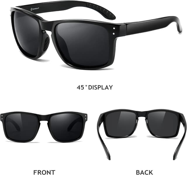 Detalle 2 de SUNGAIT No Bounce & Slip Lightweight Polarised Sunglasses for Running, Golf and Outdoor Use