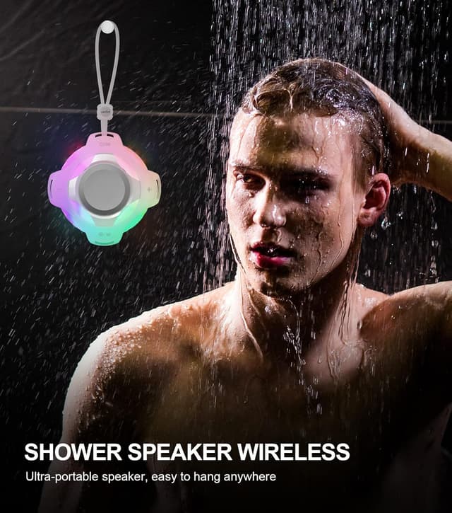 Detalle 2 de comiso C15 Shower Bluetooth Speaker (IPX7, Floating Wireless Speaker with LED Lights)