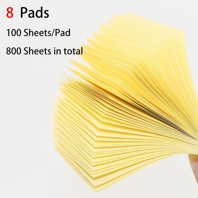 Detalle de AiTodos TA - 800 foglietti adesivi 76 x 76 mm giallo, riutilizzabili e facili da scrivere