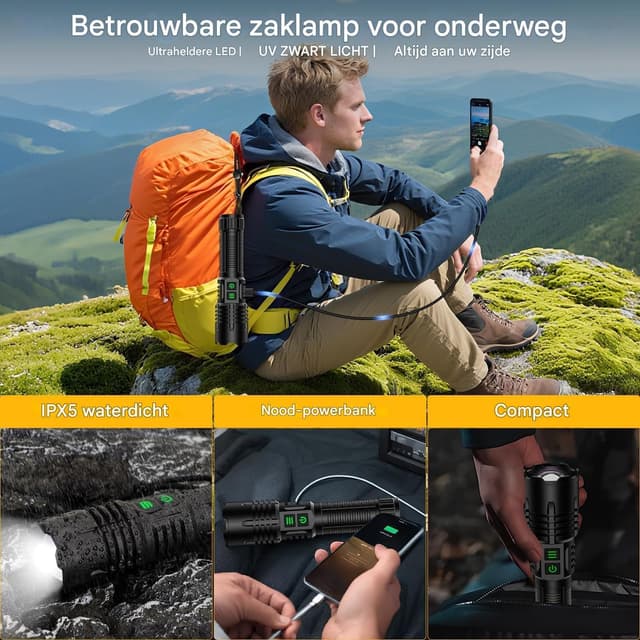 Thumbnail 5 de Karrong 395nm UV Taschenlampe 4500mAh