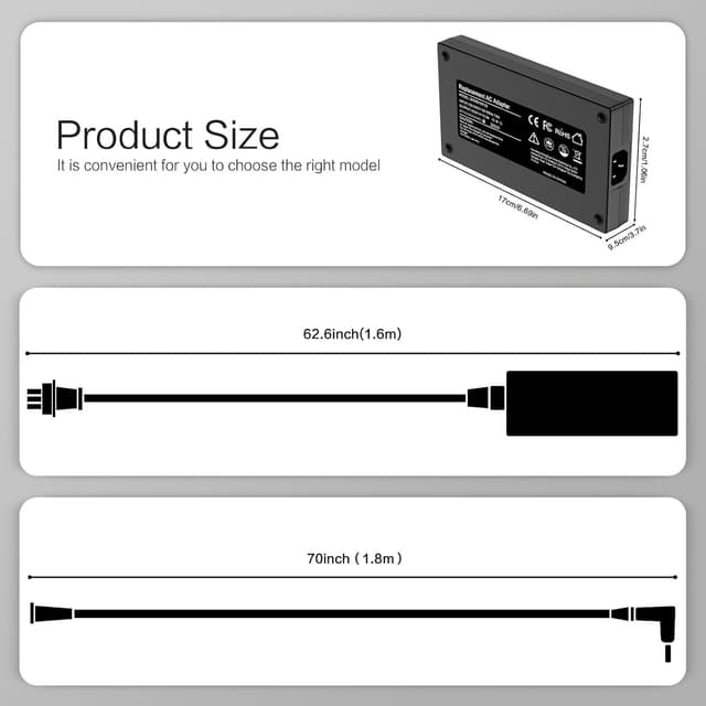Detalle de 200W 19.5V 10.3A laptop charger
