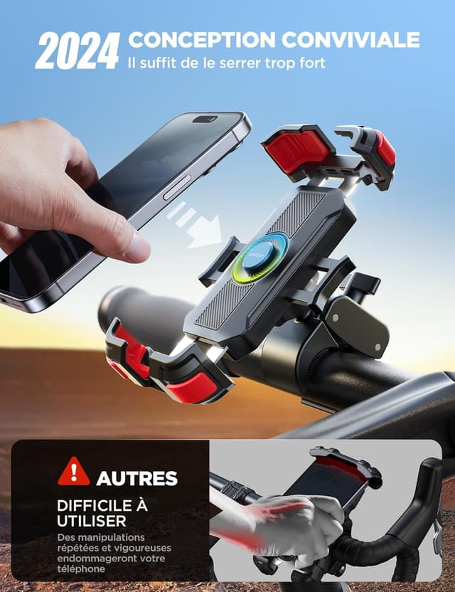 Detalle 2 de JOYROOM Support Telephone Moto 2025 160 km/h