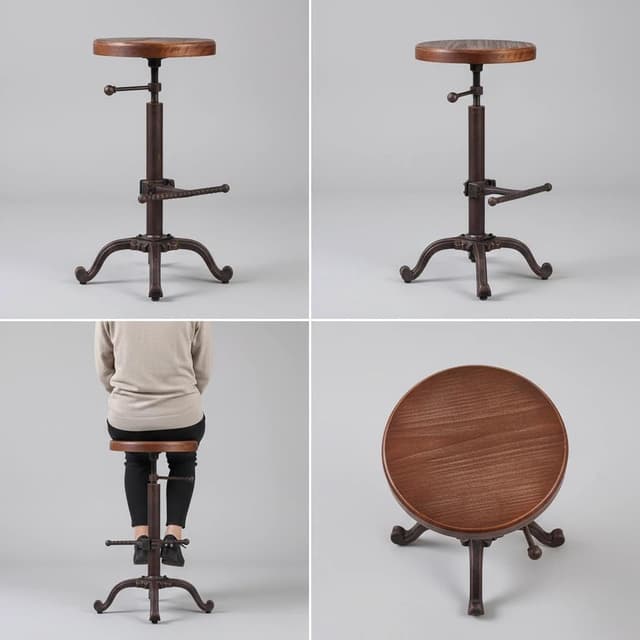 Detalle 2 de Topower Tractor Bar Stool 13-inch pine