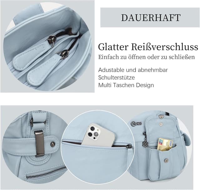 Thumbnail 4 de KL928 Handtasche Damen Umhängetasche PU Leder