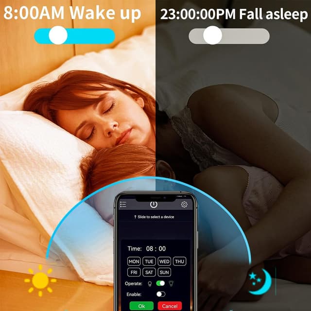 Detalle 2 de KSIPZE 30m LED Strip Lights RGB for Bedroom 🎛