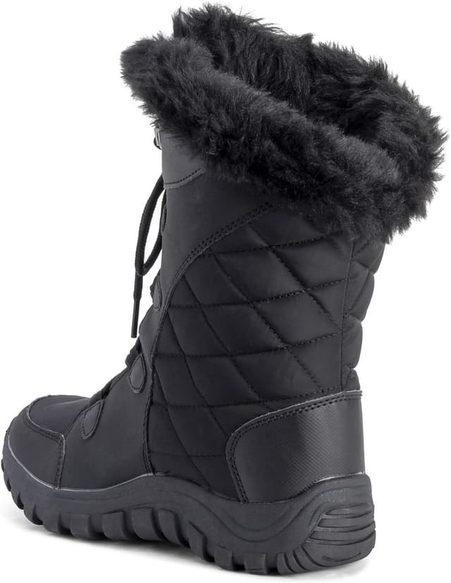 Thumbnail 6 de Bottes hiver femme matelassées Lacent avec revers en fausse fourrure et semelle en caoutchouc