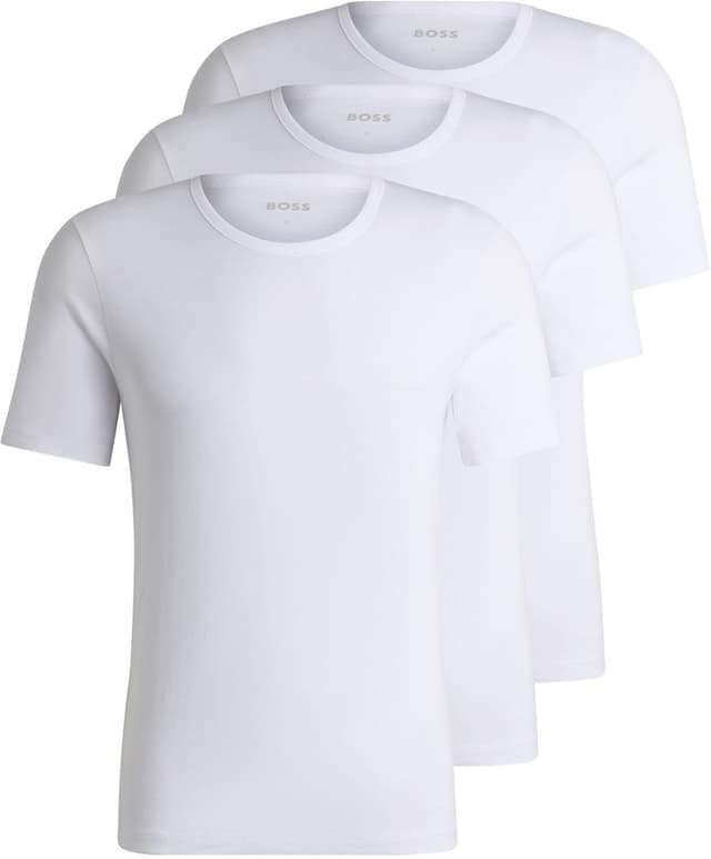 Detalle de BOSS Herren T-Shirt „Rn 3p Co“ – komfortables Basic für den Alltag