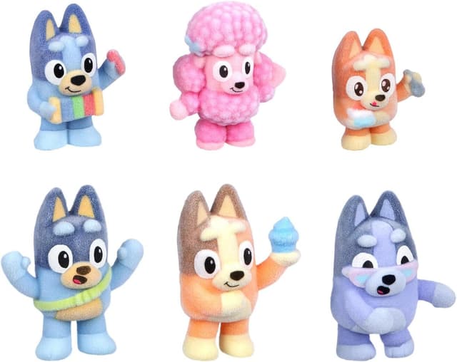 Detalle 2 de Bluey Fuzzies Deluxe Figure Pack 6 mini-figures